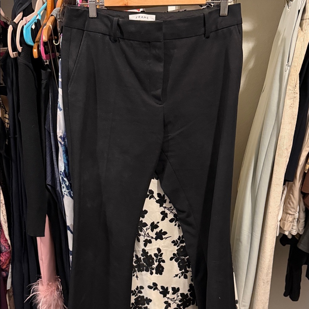 Frame Denim Women's Classic Black Flare Pants